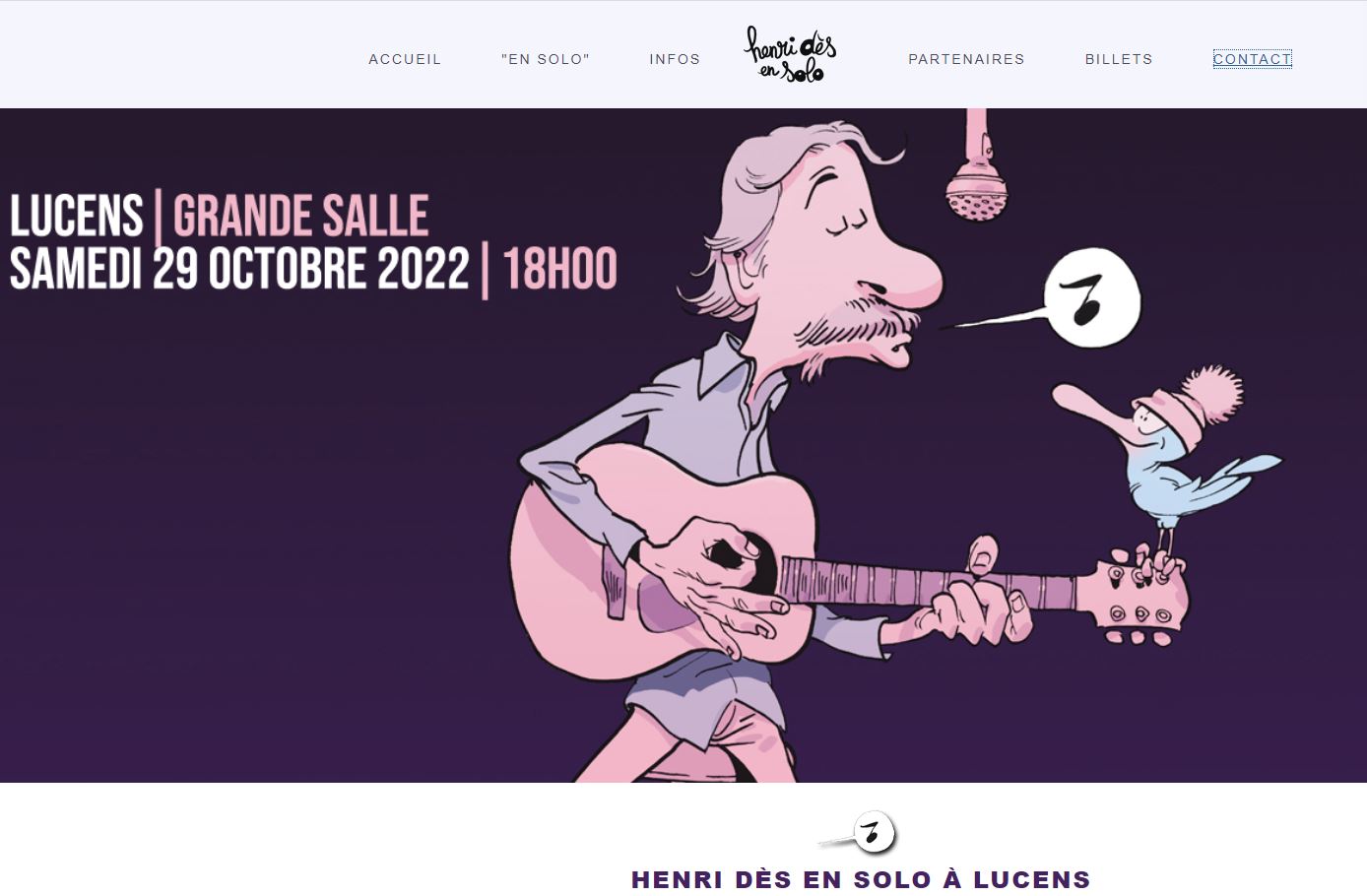 Siteweb de Henri Dès à Lucens